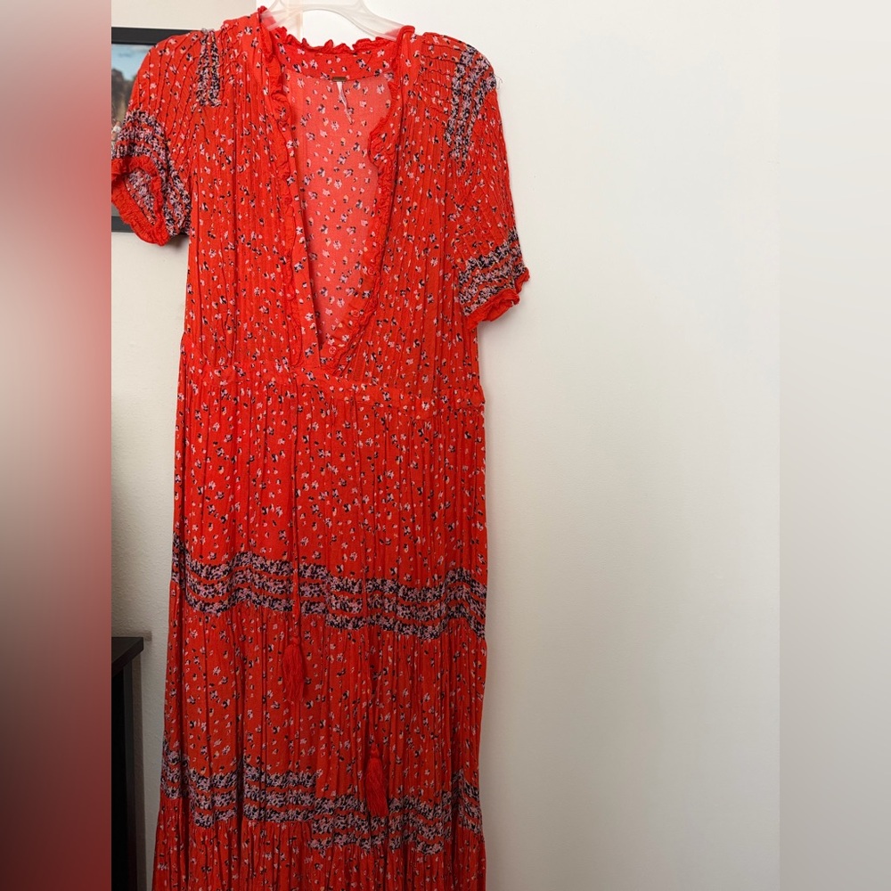 Orange maxi dress